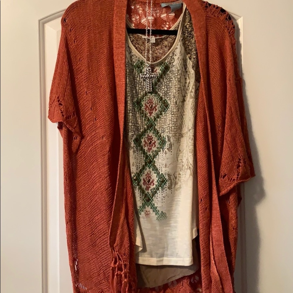 cardigan and tank top set